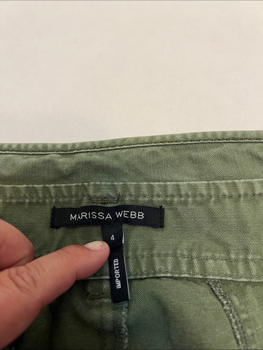 MARISSA WEBB UTILITY CARGO PANTS GREEN HIGH WAISTED 100% COTTON SIZE 4 WOMENS - Picture 9 of 16